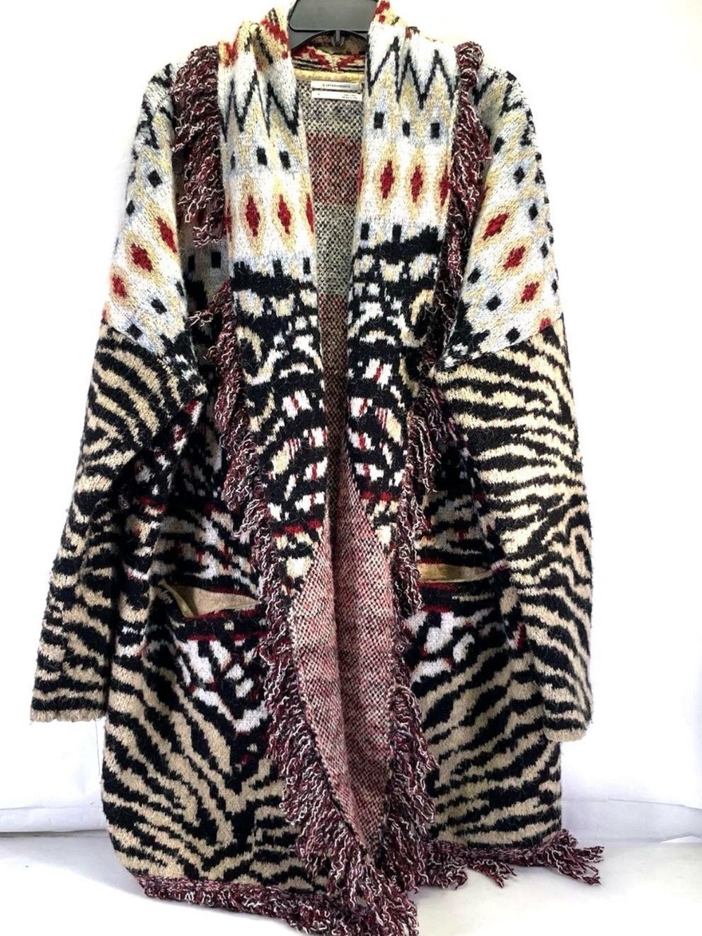 Anthropologie Paloma Fringe Cardigan Sweater | 3XL | Multi - Picture 4 of 7